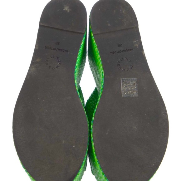 Simon Miller Green Woven Platform Slides - Picture 5 of 5